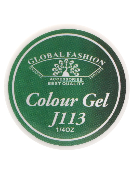 Gel color unghii, vopsea de arta, seria Distinguished Green, Global Fashion, 5gr, J113