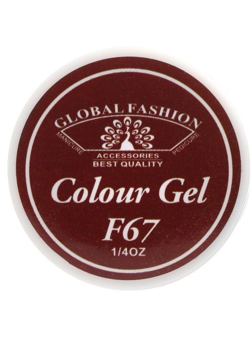 Gel color unghii, vopsea de arta, seria Rose Red, Global Fashion, 5gr, F67