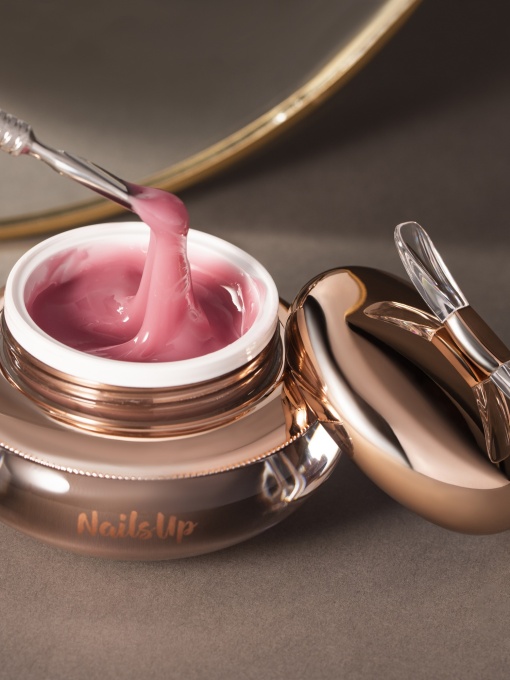 Gel Uv Constructie Unghii NailsUp Gelly 50g, 010 Dark Pink