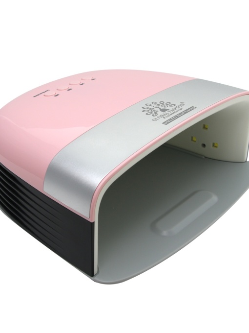 Lampa profesionala unghii LED/UV G-48, Global Fashion, 48W, timer, fund detasabil, roz