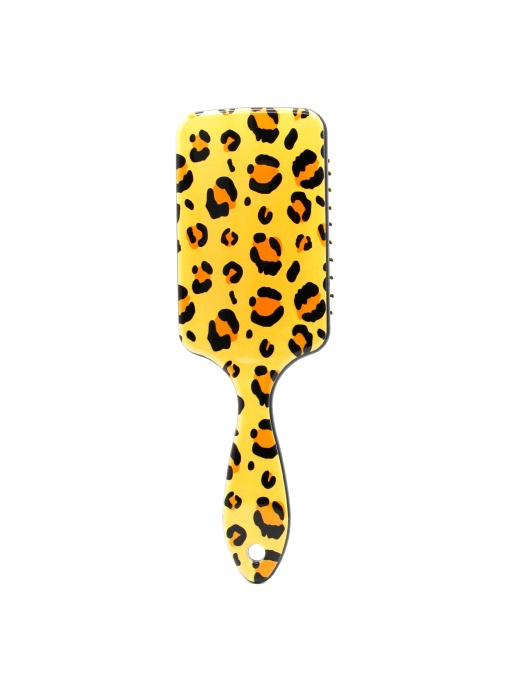 Perie pentru par, dreptunghiulara, Leopard, Maro deschis