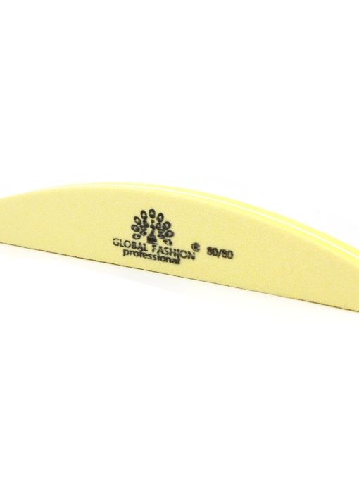 Pila buffer unghii, granulatie 80/80, culoare galbena