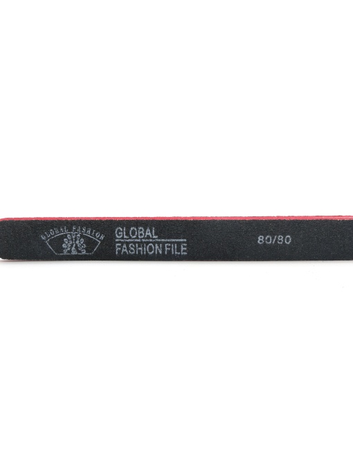 Pila pentru unghii Global Fashion 80/80, neagra