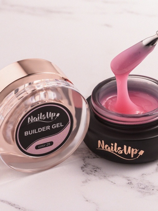 Gel Constructie Unghii Autonivelant Glitter NailsUp 30g - 28