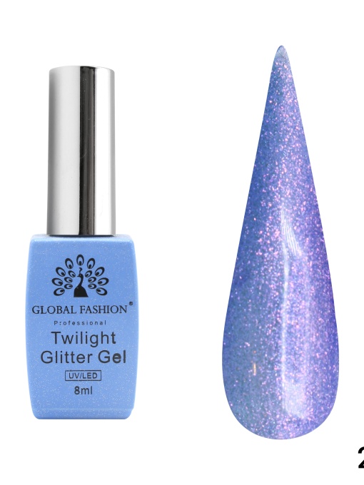 Oja semipermanenta Twilight Glitter 8ml, 203