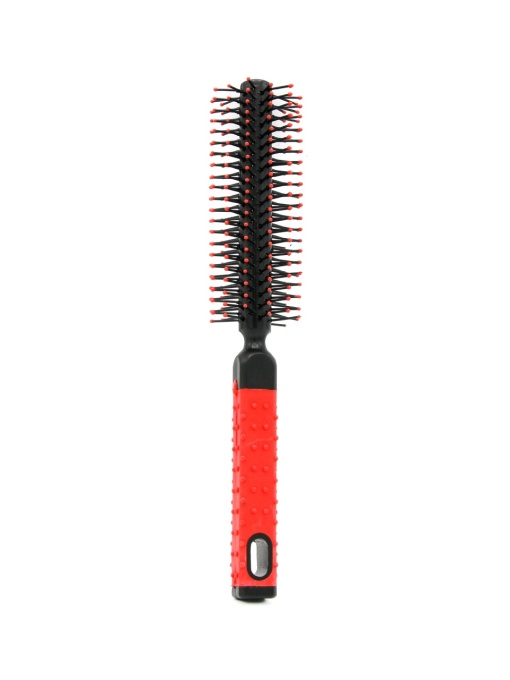 Perie de par, circulara, pentru volum, 8510-B-10, negru/rosu