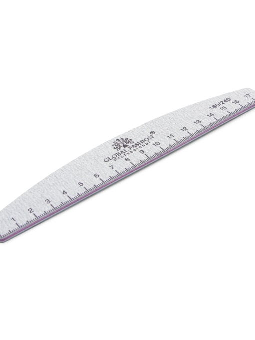 Pilă pentru unghii cu riglă, 180/240, black, 1 bucată