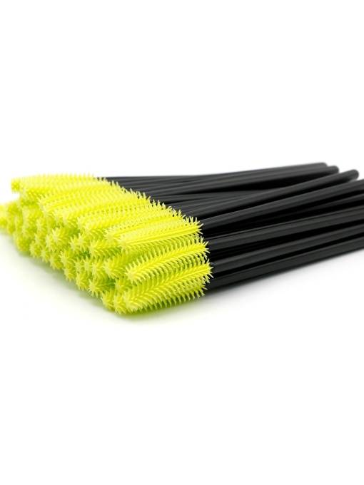Set perii pentru extensii de gene, 50 bucati, verde/negru