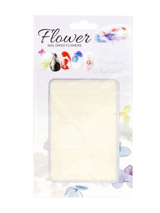 Sticker decor unghii, Flower B06, alb