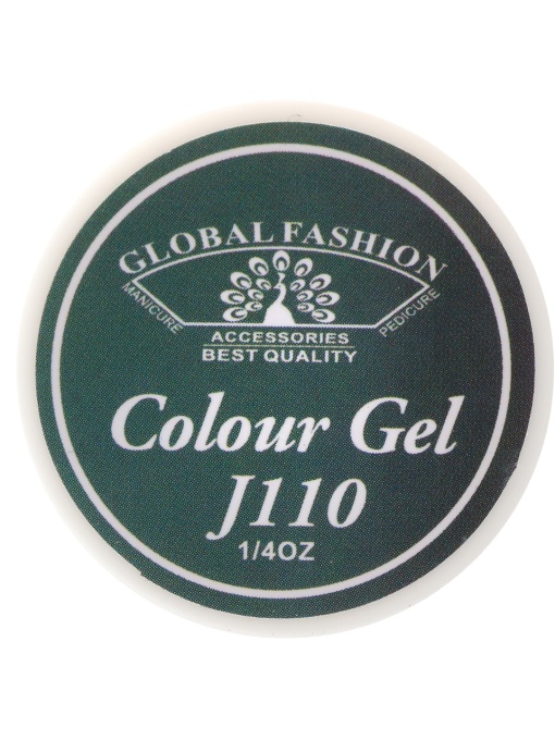 Gel color unghii, vopsea de arta, seria Distinguished Green, Global Fashion, 5gr, J110