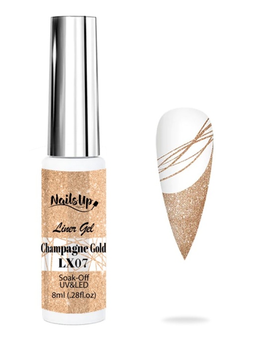 Liner Gel , NailsUp, 8 ml LX07, Gold
