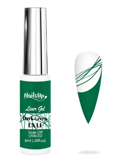 Liner Gel , NailsUp, 8 ml LX14, Dark Green