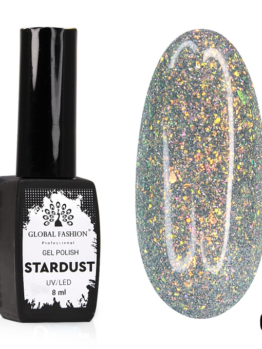 Oja semipermanenta Stardust, reflectorizant, Global Fashion 8 ml, 01