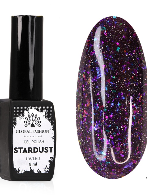 Oja semipermanenta Stardust, reflectorizant, Global Fashion 8ml, 15