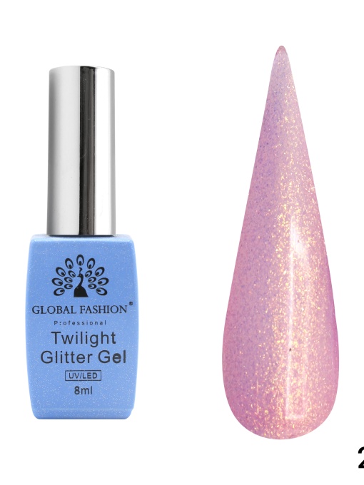 Oja semipermanenta Twilight Glitter 8ml, 204