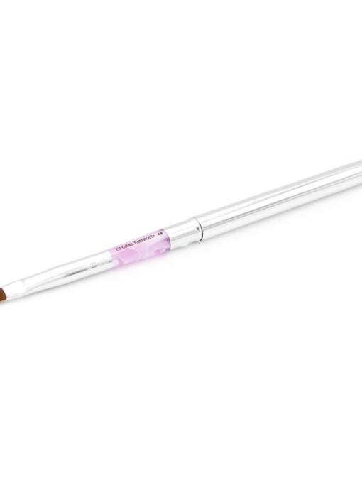 Pensula cu varf drept, par artificial, pentru aplicare gel UV, Nr.4