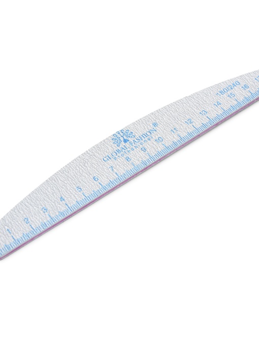 Pilă pentru unghii cu riglă, 180/240, blue, 1 buc