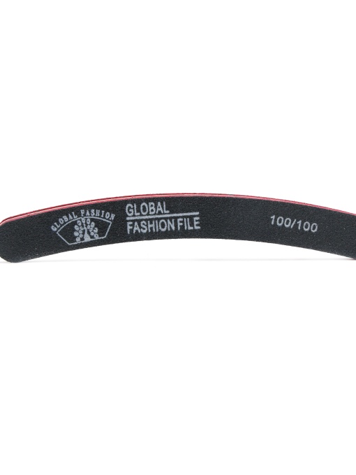 Pila pentru unghii Global Fashion, neagra, granulatie 100/100