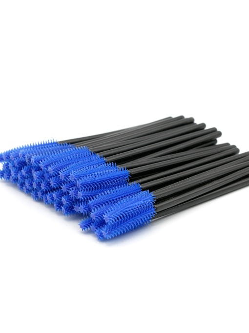 Set perii pentru extensii de gene, 50 bucati, albastru/negru