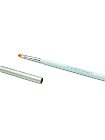 Pensula cu varf drept, par artificial, pentru aplicare gel UV, GF-16-6, Nr. 6, culoare mint - Img 2