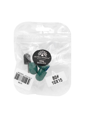 Set suport si 3 bucati smirghel rezerva pentru freza unghii, 10*15mm, verde, granulatie 80 - Img 3