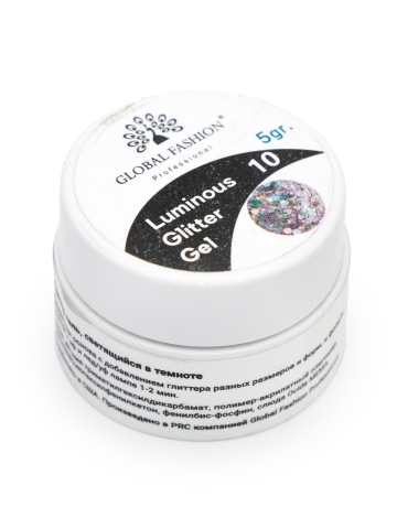 Gel luminiscent Luminous Glitter Gel cu sclipici hexagon 5g, 10 - Img 4