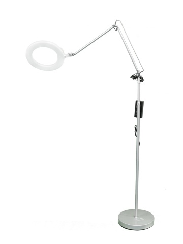 Lampa circulara cu trepied, Led A2-66, 66W, selfie, argintie - Img 1
