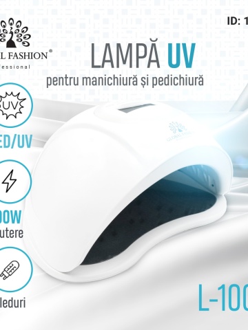 Lampa UV+LED L-1002 pentru unghii semipermanente, Global Fashion, 90W, senzor, dusplay, timer - Img 1