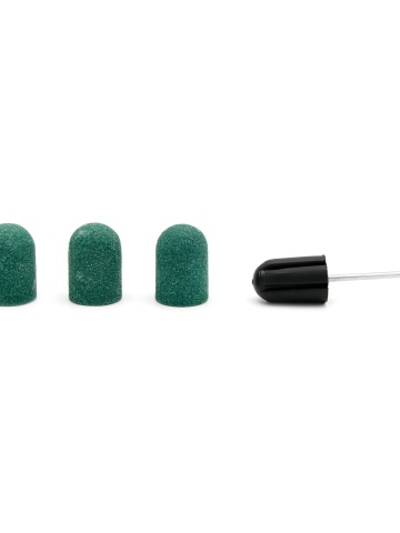 Set suport si 3 bucati smirghel rezerva freza electrica unghii, 16*25mm, verde, granulatie 100 - Img 2