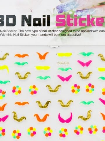 Sticker decor unghii 3D, Nail Sticker, neon - Img 2