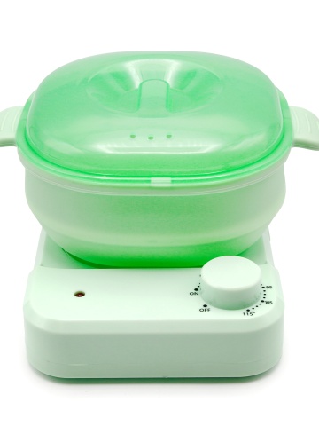 Wax Warmer topitor de ceară din silicon, cu suport, culoare verde - Img 2