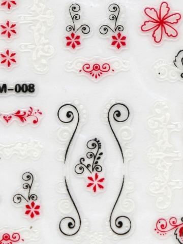 Abtibild decor unghii 3D, Nail Sticker FAM-008 - Img 2