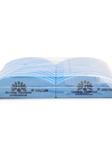 Buffer pentru unghii, mini, granulatie 100/180, culoare albastra - Img 3