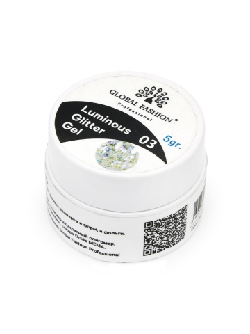Gel luminiscent Luminous Glitter Gel cu sclipici hexagon 5g, 03 - Img 4