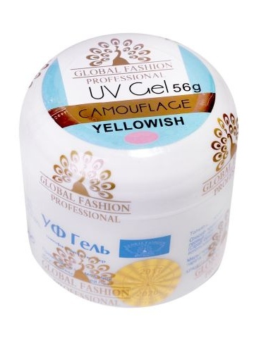 Gel UV de construcție, autonivelant, Global Fashion, cover, 56 g, Yellowish - Img 2