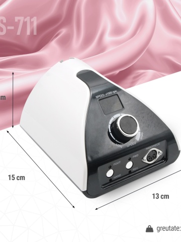 Pila electrica unghii, ZS-711, 65W, 35000 rpm, alba - Img 3