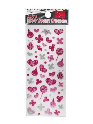 Stickere decor unghii, Sweet Stickers, inimi, culoare argintie - Img 4