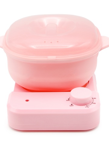 Wax Warmer topitor de ceară din silicon, cu suport, culoare roz - Img 2