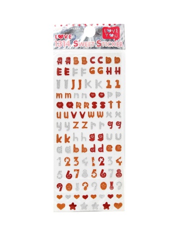 Abtibild decor unghii, Sweet Stickers, litere/cifre - Img 1