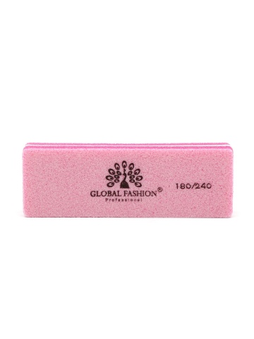 Buffer pentru unghii, mini, granulatie 180/240, culoare roz - Img 3