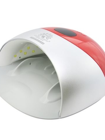Lampa profesionala unghii LED/UV G8, Global Fashion, 48W, ecran digital, timer, culoare rosie - Img 1