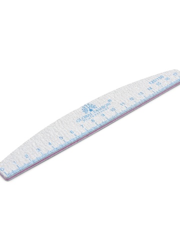 Nail file with ruler, 120/150, blue, 1 piece - Img 1
