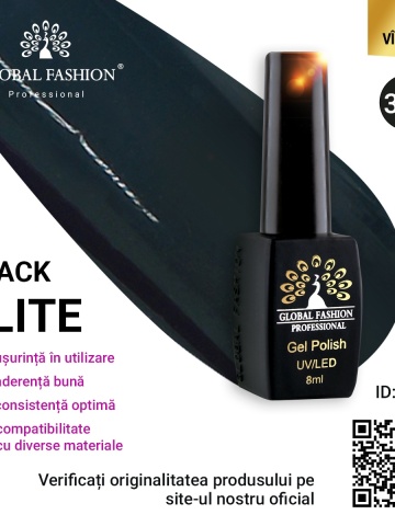 Oja semipermanenta Black Elite, Global Fashion 8 ml, 365 - Img 1