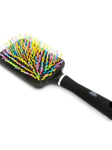 Perie pentru descalcirea parului, cu pini ondulati, 9886RX, negru/multicolor - Img 1