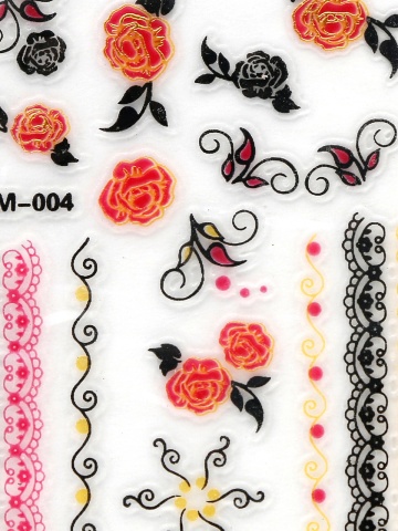 Tatuaj / Sticker Abtibild 3D unghii, Nail Sticker FAM-004 - Img 2