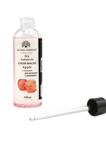 Ulei de cuticule uscată cu pipetă cu aromă de măr, Global Fashion, 100 ml - Img 2
