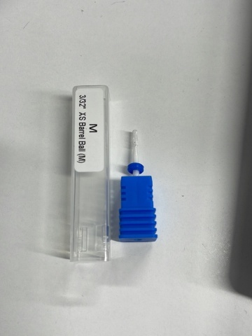 Bit / capat freza ceramica, cuticula, albastru, M XS Barrel Ball (M) - Img 2