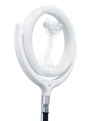 Lampa circulara cu trepied, Led F-539A, USB, suport telefon - Img 2