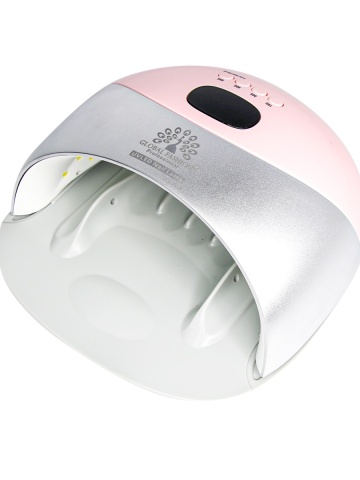 Lampa LED/UV profesionala G8 pentru manichiura, Global Fashion, ecran digital, timer, culoare roz - Img 1