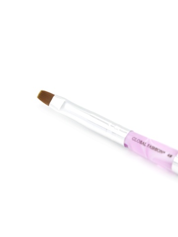 Pensula cu varf drept, par artificial, pentru aplicare gel UV, Nr.4 - Img 3